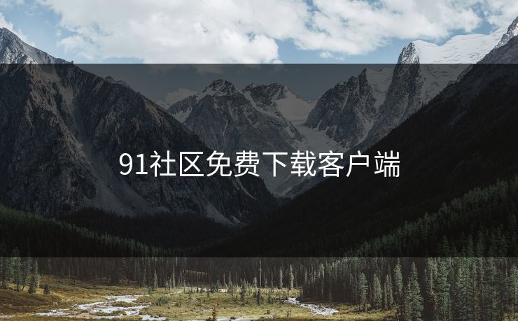 91社区免费下载客户端